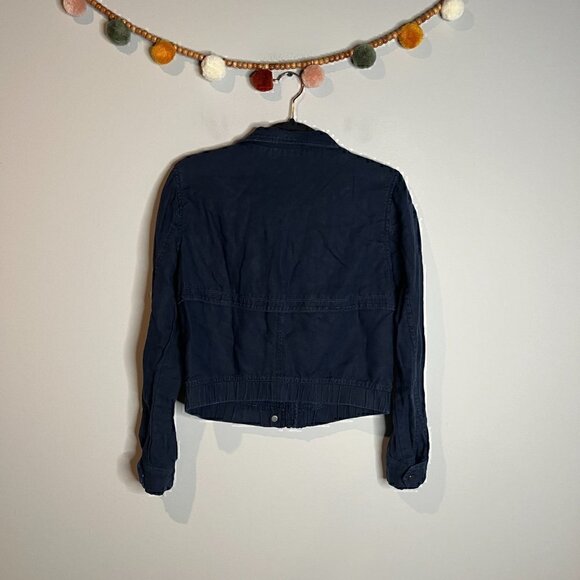 Athleta navy blue linen Sahara jacket - Picture 6 of 6